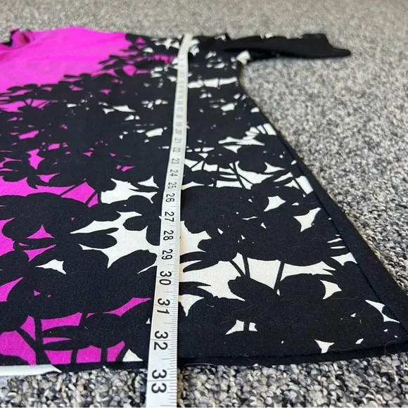Donna Morgan Fuchsia and Black Floral Dress - Picture 7 of 7